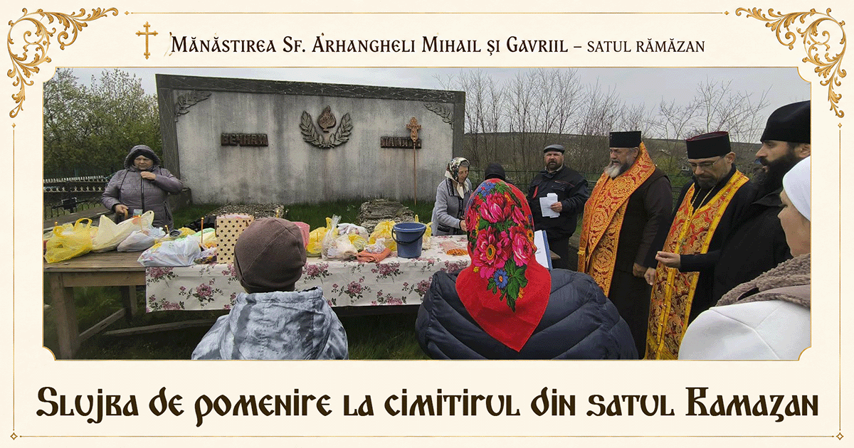 Memorie care unește generații: în satul Ramazan a fost săvârșită o slujbă de pomenire pentru cei răposați la cimitirul local